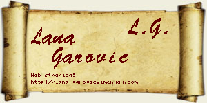 Lana Garović vizit kartica